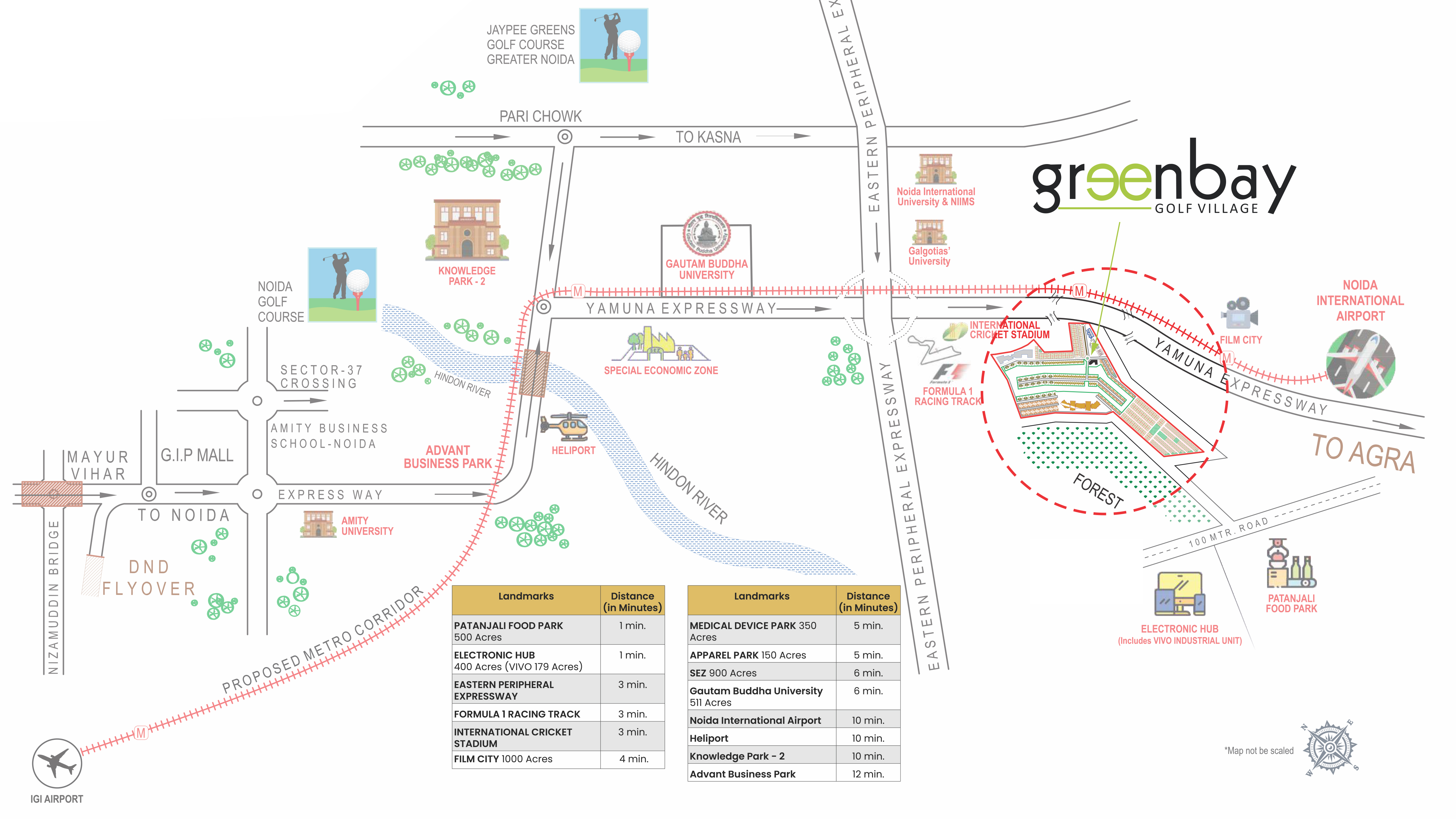 Greenbay Golf Village Location Map
