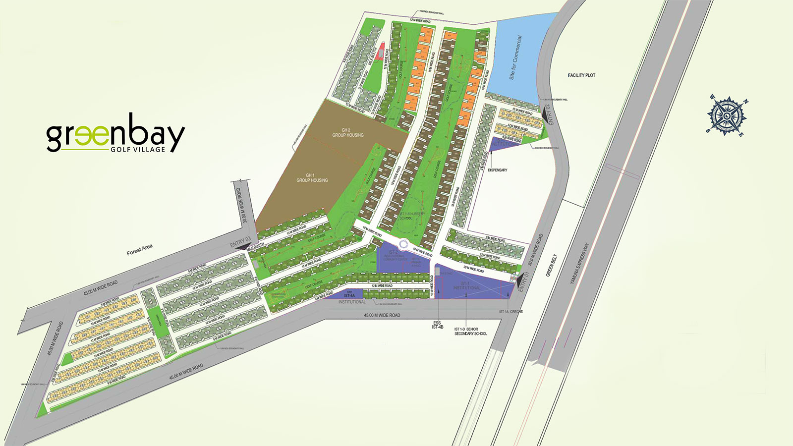 Greenbay Golf Village Master Plan Site Map