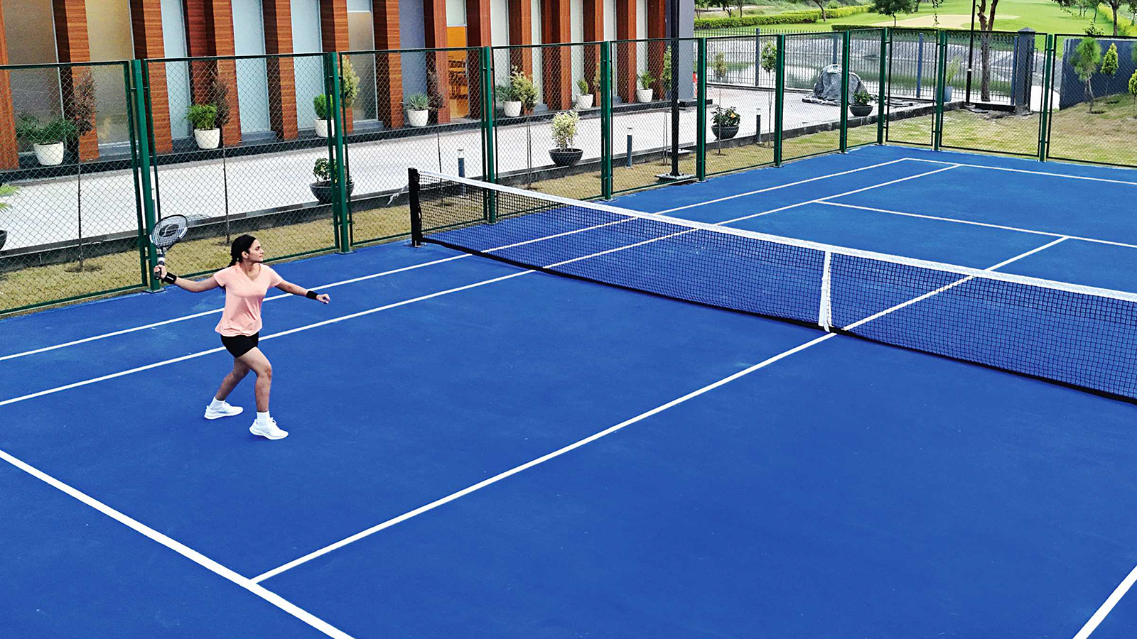 Tennis court at The Club
